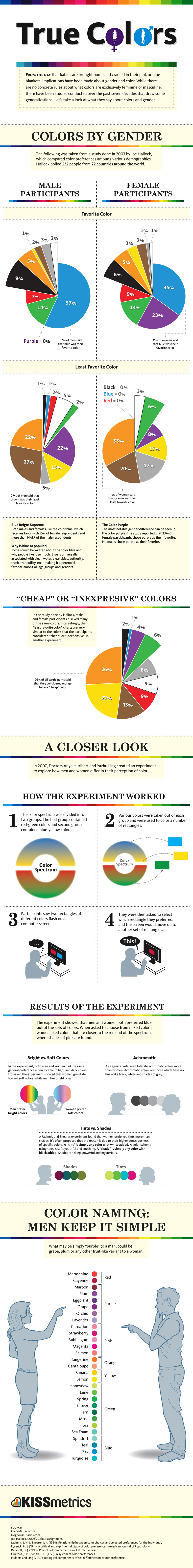 Male Vs Female Color Perceptions And Preferences (Infographic)