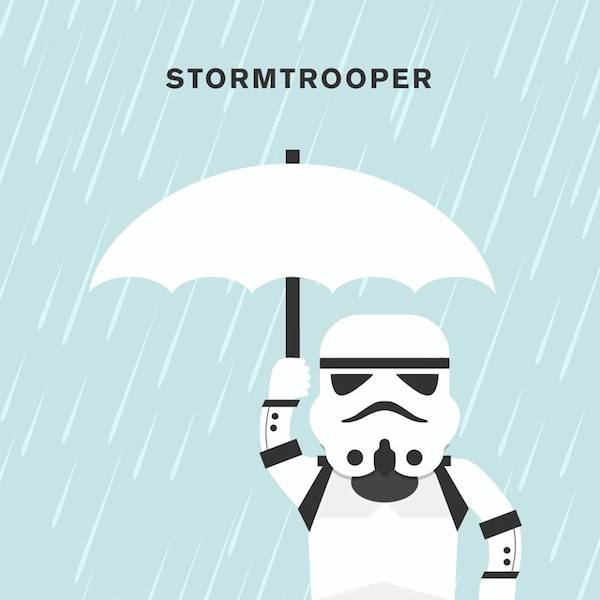 'Stormtrooper' from Punny Pixels, an illustrated series of visual puns.