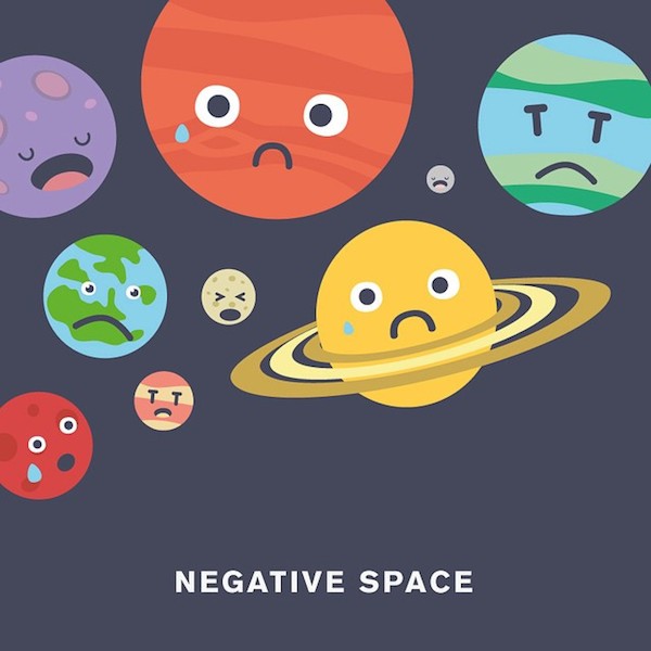'Negative Space' by Punny Pixels, an illustrated series of visual puns.