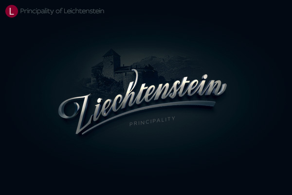Alphabet of the Countries - Hand-lettered logo of Liechtenstein