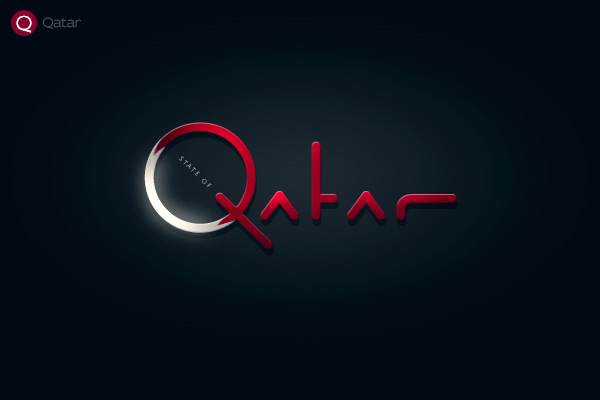 Alphabet of the Countries - Hand-lettered logo of Qatar