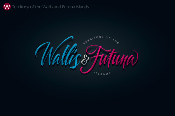 Alphabet of the Countries - Hand-lettered logo of Wallis & Futuna Islands