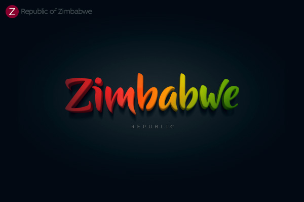 Alphabet of the Countries - Hand-lettered logo of Zimbabwe