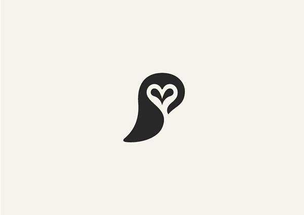 Negative Space Animals Logos: Owl