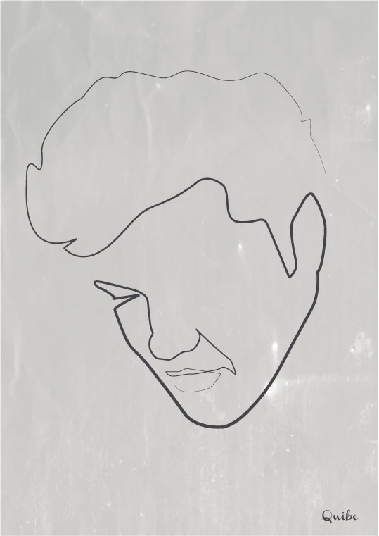 Quibe One Line Minimal Illustrations - Elvis