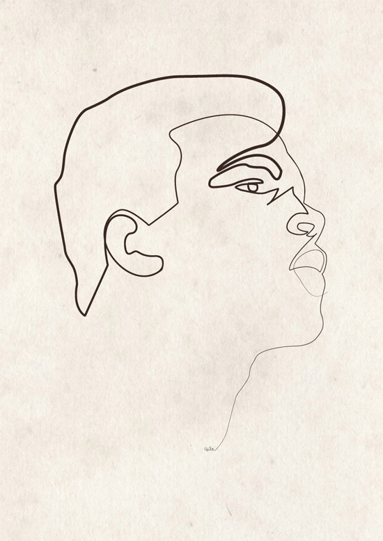 Quibe One Line Minimal Illustrations - Muhammad Ali