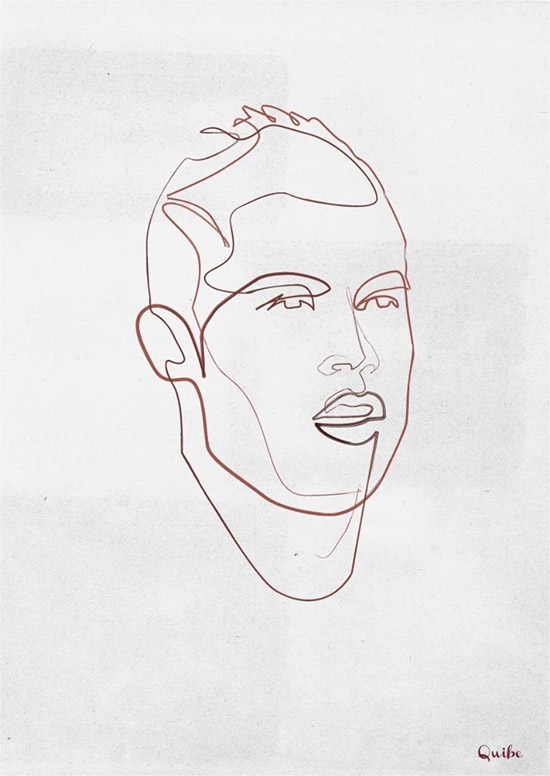 Quibe One Line Minimal Illustrations - Cristiano Ronaldo