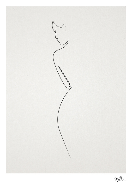 Quibe One Line Minimal Illustrations - Woman