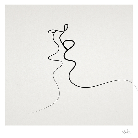 Quibe One Line Minimal Illustrations - Kiss