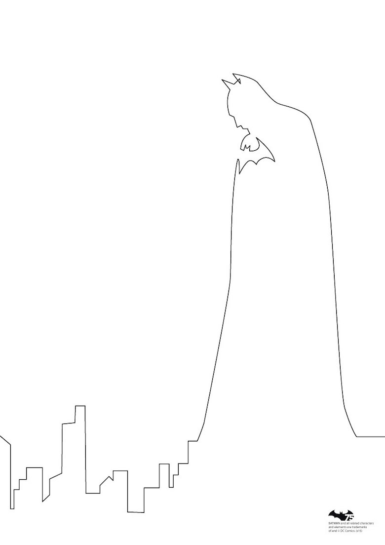 Quibe One Line Minimal Illustrations - Batman