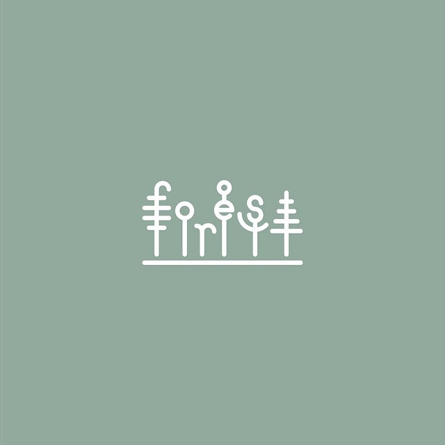 Clever Typographic Logos - Forest