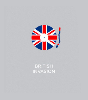 Flag-colored icons of countries - British Invasion