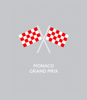 Flag-colored icons of countries - Monaco Grand Prix