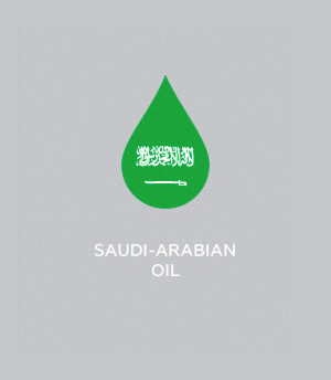 Flag-colored icons of countries - Saudi-Arabian Oil