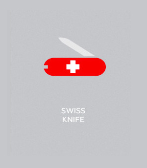 Flag-colored icons of countries - Swiss Knife