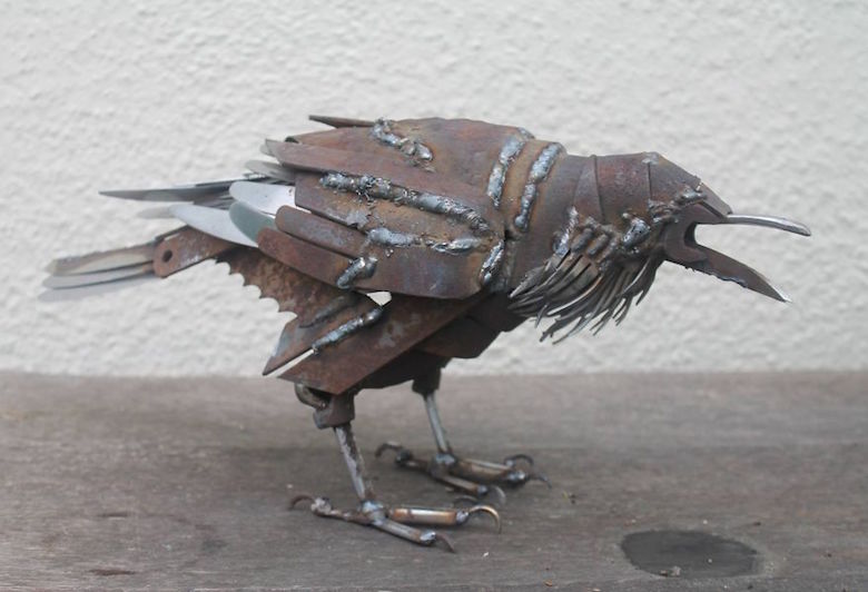 purity scarf price scrap metal bird sculptures Happy Many spirit