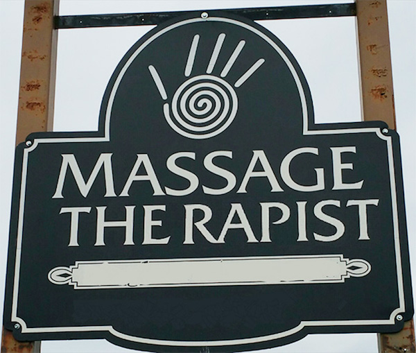 Funny letter-spacing / kerning fails - Massage Therapist