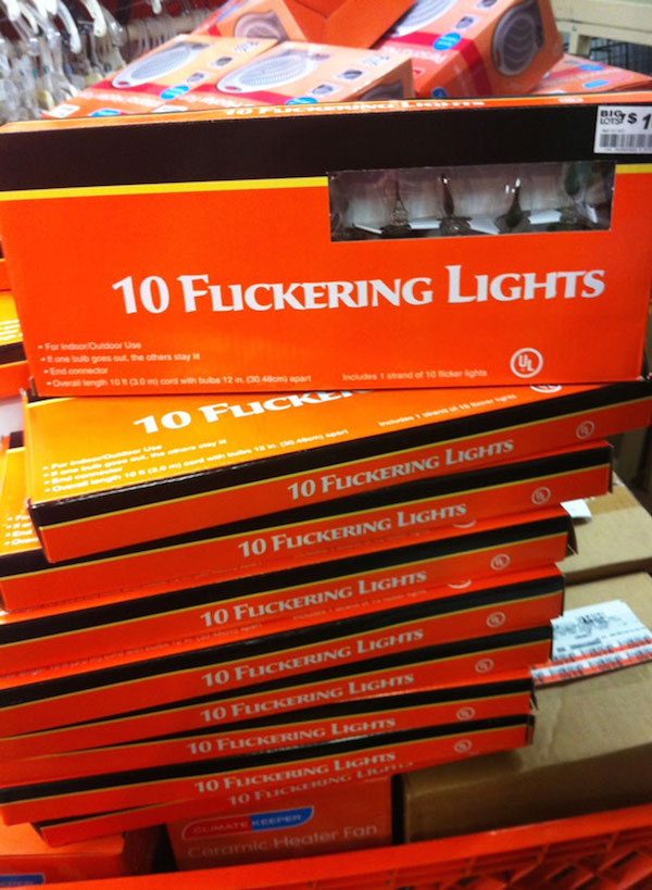 Funny letter-spacing / kerning fails - Flickering lights