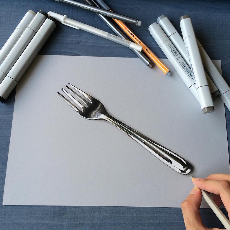 hyperrealistic-3d-art-drawings-sushant-rane-fork-3.jpg