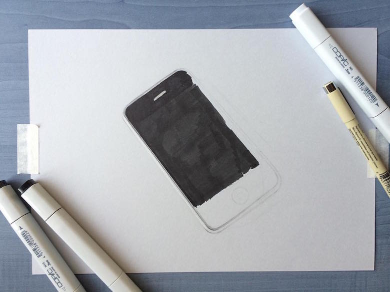 Hyperrealistic 3d drawings by Sushant Rane: Phone - 1