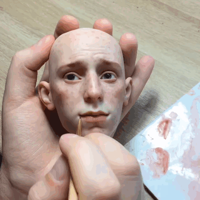 Realistic art doll faces by Michael Zajkov - 1