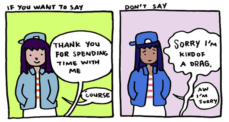 Say thank you, not sorry - comic by Yao Xiao (4)