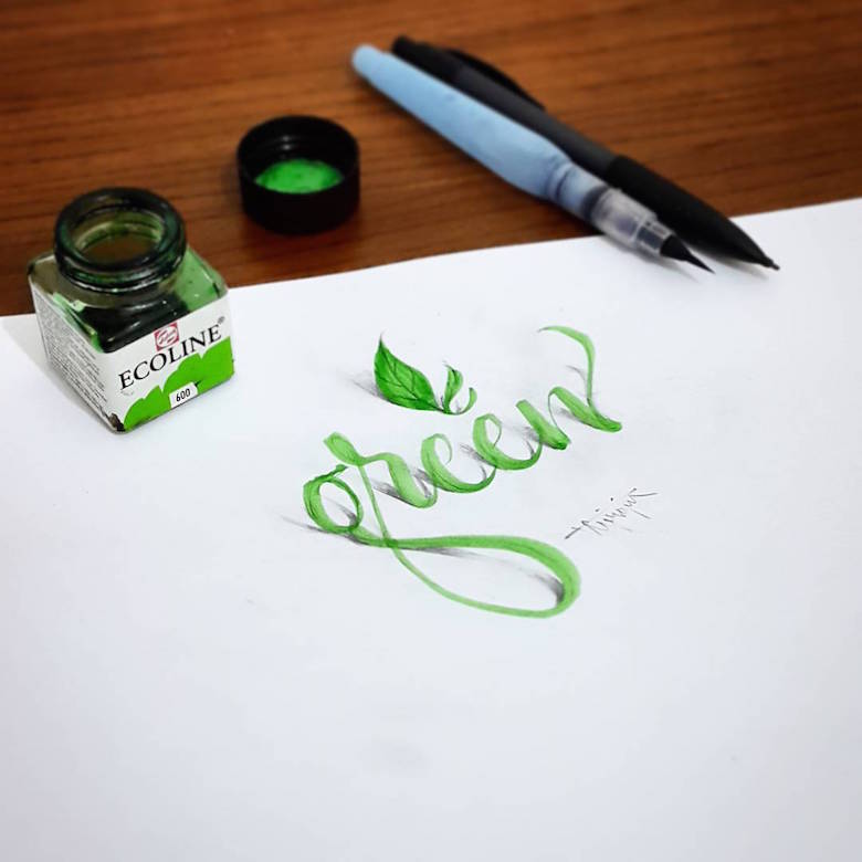3d calligraphy and lettering by Tolga Girgin - 1
