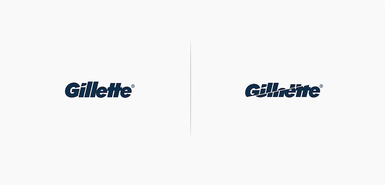 Famous logos affected by their products - Gillette