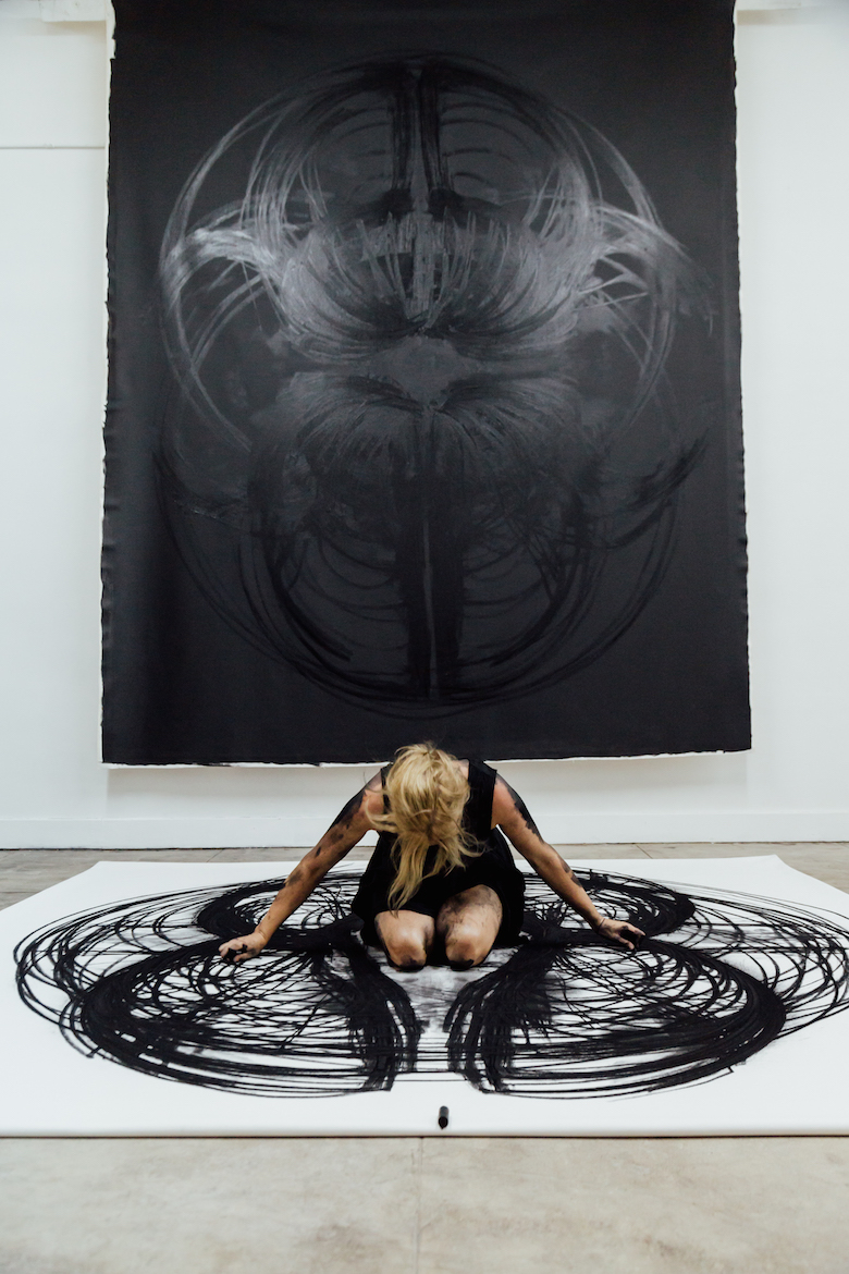 Dancer Draws Beautiful Abstract Paintings Using Choreographed Body