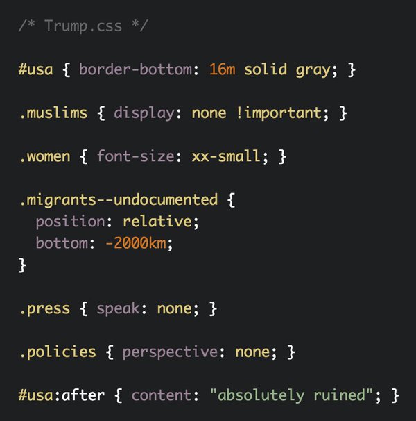 Donald Trump CSS Puns 1 - 7 