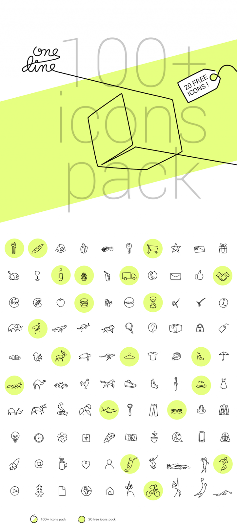 Cool, Quirky Icons Of Everyday Objects Drawn Using A Single Line