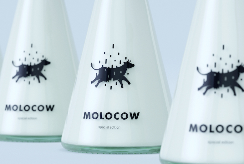 Molocow milk bottle looks like UFO aliens abducting a cow (3)