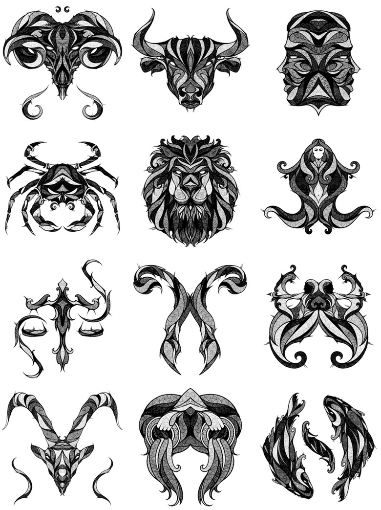 Zodiac Signs Vector Art Royalty Free SVG, Cliparts, Vectors, and Stock  Illustration. Image 59163465.