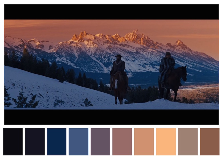 cinema palettes famous movie colors django unchained