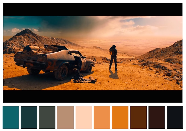 Cinema Palettes: Color palettes from famous movies - Mad Max - Fury Road