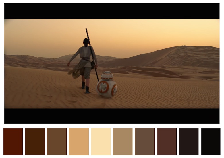 Cinema Palettes: Color palettes from famous movies - Star Wars - The Force Awakens