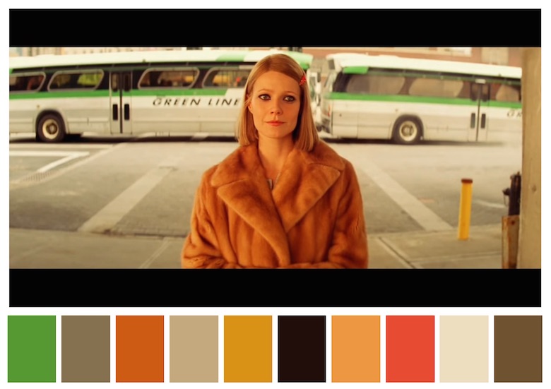 Cinema Palettes: Color palettes from famous movies - The Royal Tenenbaums