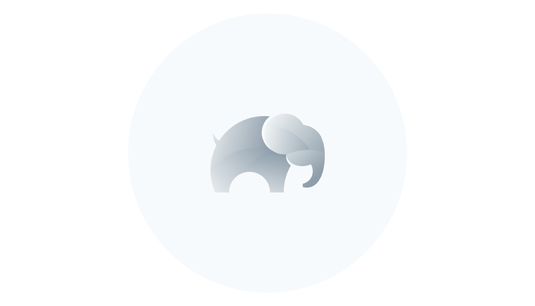 Colorful animal logos based on golden ratio - Elephant