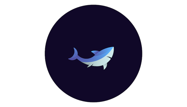 Colorful animal logos based on golden ratio - Shark