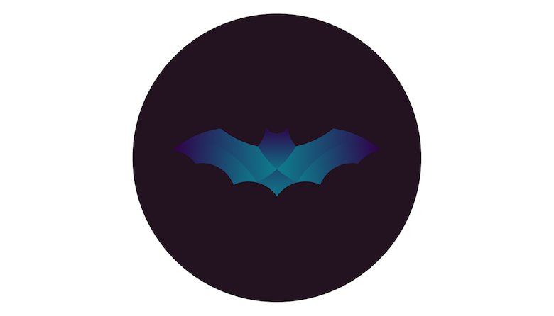 Colorful animal logos based on golden ratio - Bat