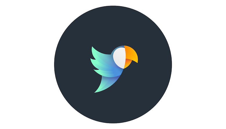 Colorful animal logos based on golden ratio - Parrot