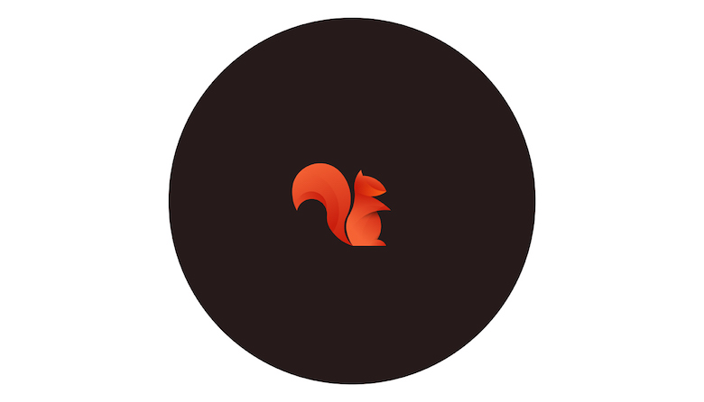 Colorful animal logos based on golden ratio - Squirrel