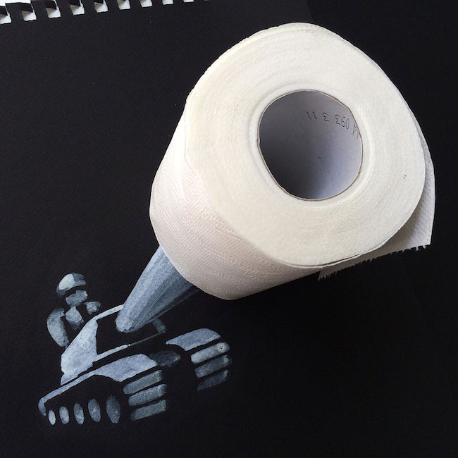 Artist uses everyday objects to complete his sketches - 11