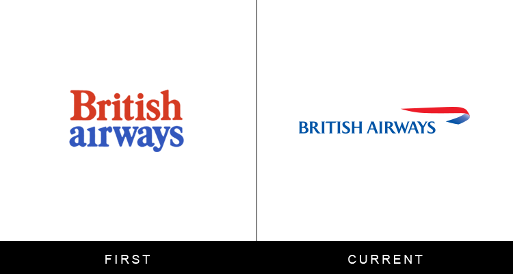 Original famous brand logos and now - British Airways