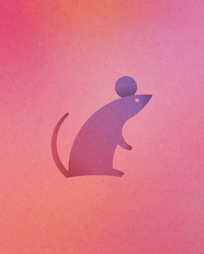 Colorful Animal Logos Made From 13 Perfect Circles - Mouse
