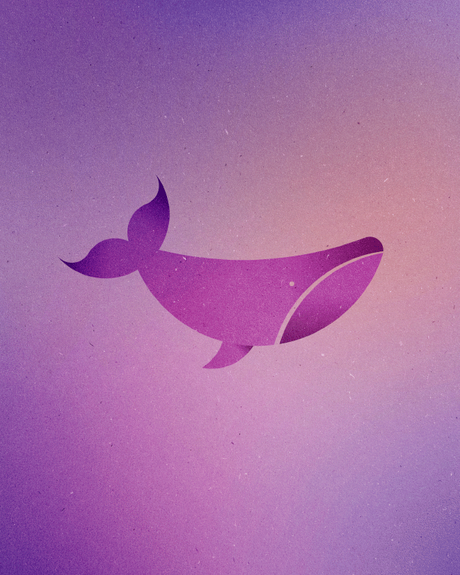 Colorful Animal Logos Made From 13 Perfect Circles - Whale