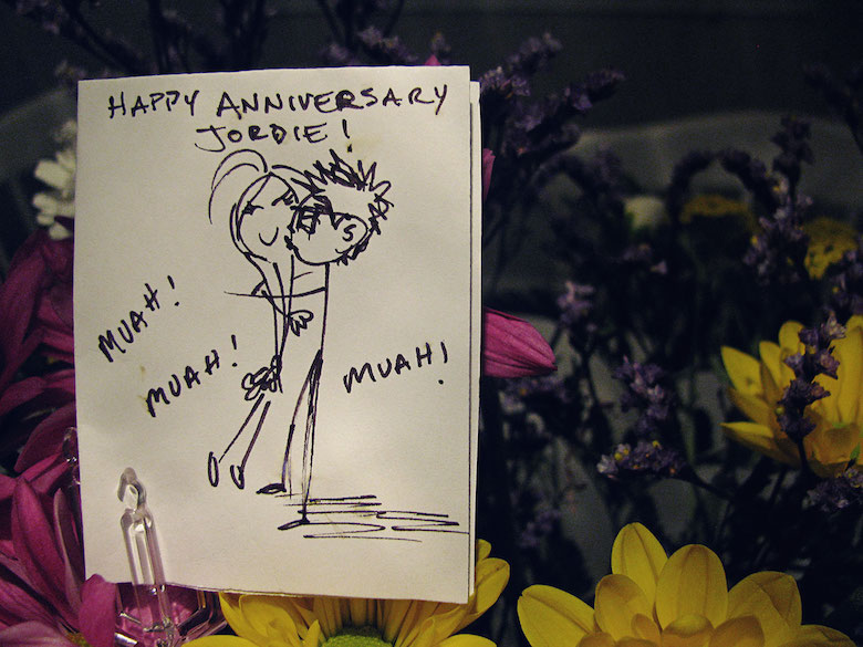 Husband & wife drawings / sketches / illustrations for 365 days - Happy Anniversary love of my life!