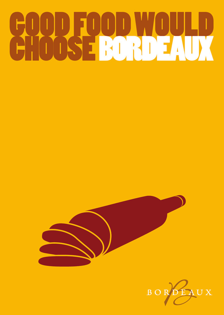 Negative space art / design / illustrations / ads - Bordeaux Wine (2)