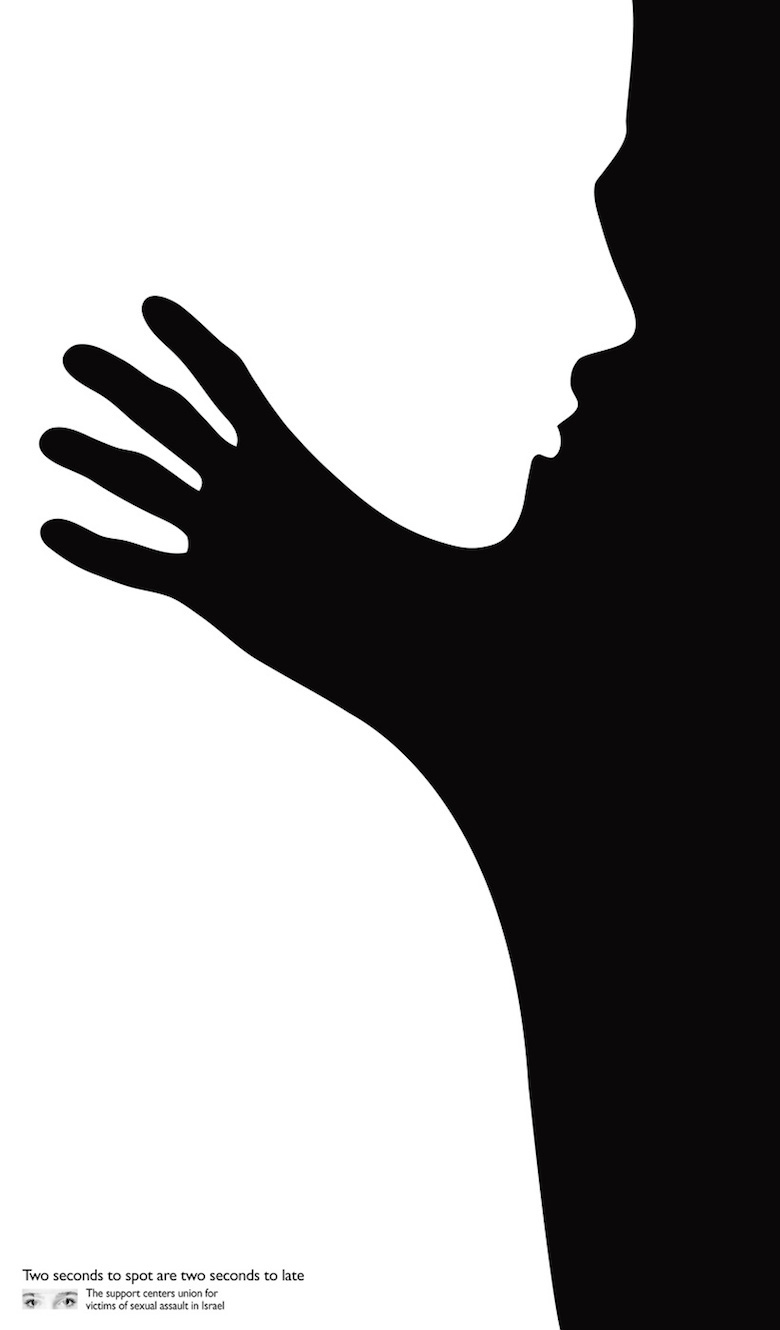Negative space art / design / illustrations / ads - The Support Center Union for Victims of Sexual Assault in Israel
