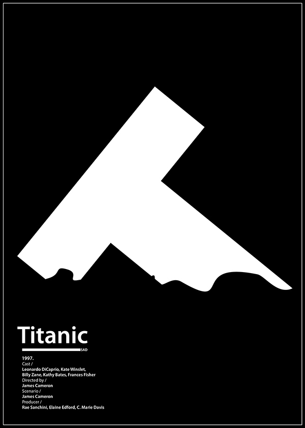Negative space art / design / illustrations / ads - Titanic Poster